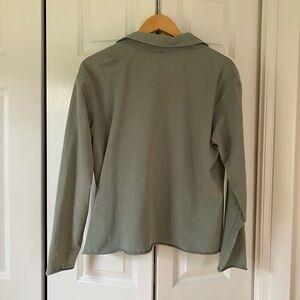 Frank & Eileen Cotton Popover Henley - Sage - Small